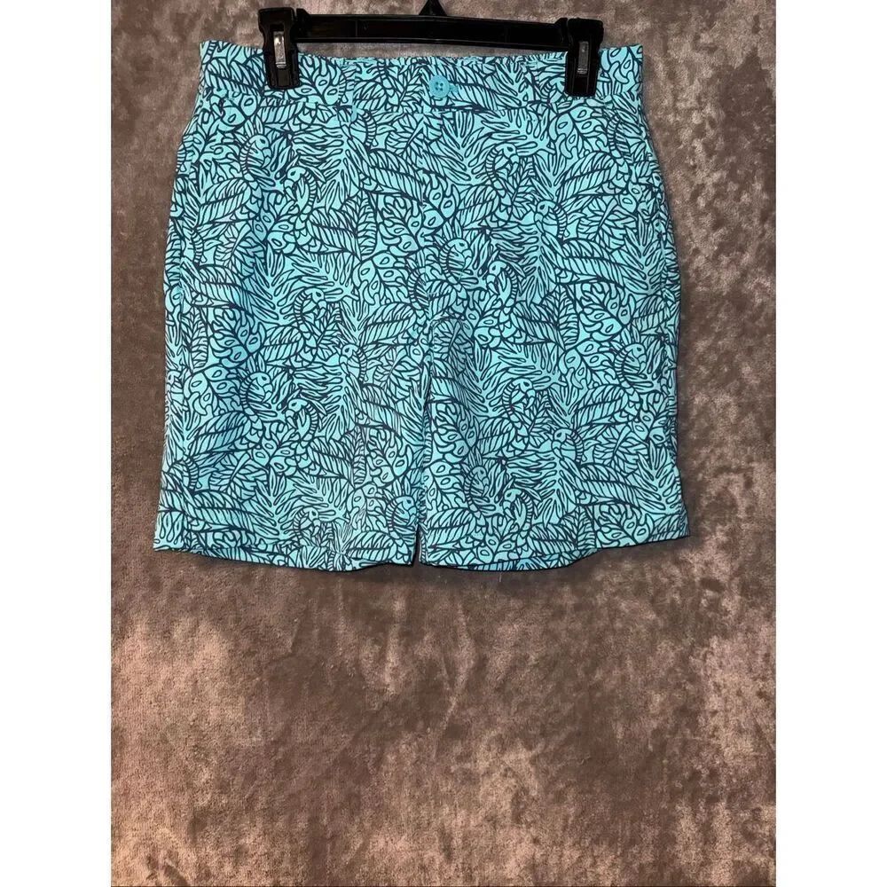Vineyard Vines Performance Breaker Short Blue Flamingo Print Size 30 #784